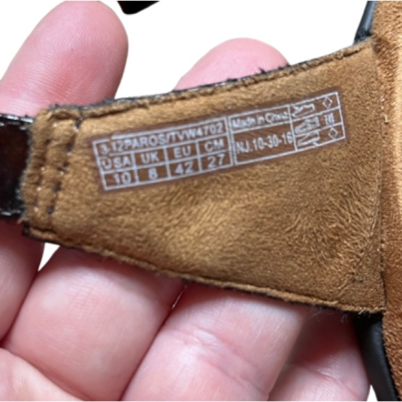 FINAL SALE Vionic Paros Flat Tortoiseshell Strappy Faux Leather Sandals 10 - Picture 11 of 13